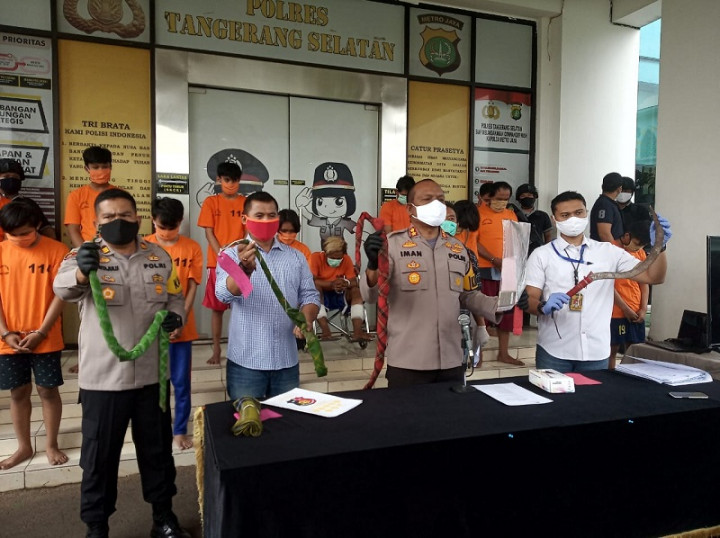 Tawuran, Belasan Remaja Tangsel Diancam 12 Tahun Penjara