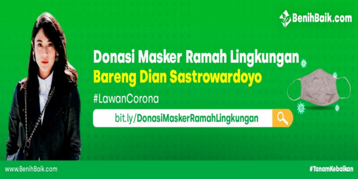 Dian Sastro Galang Dana untuk Donasi Masker Ramah Lingkungan