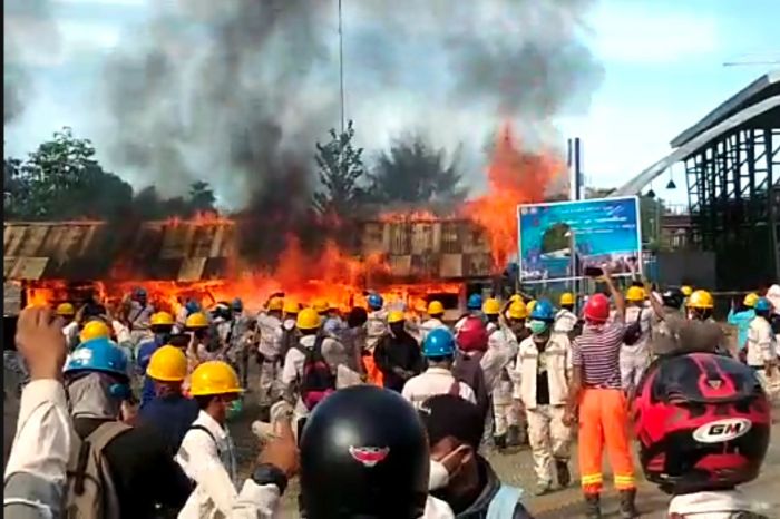 <i>May Day</i> di Halmahera Tengah Ricuh