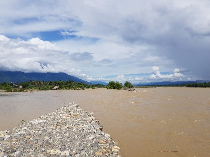  Hujan tinggi di Kabupaten Bireun mengakibatkan tujuh desa di empat kecamatan terendam banjir serta longsor. Foto: Istimewa