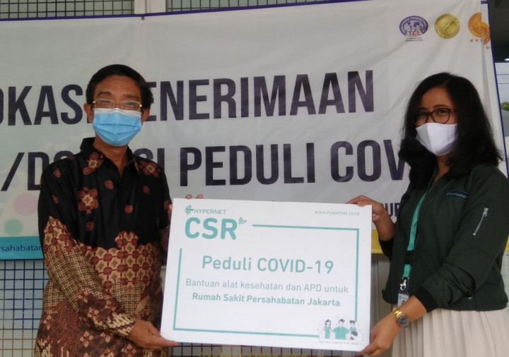 Hypernet Serahkan Bantuan Alat Kesehatan kepada RSUP Persahabatan