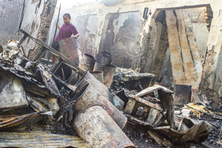 Kondisi Pasar Simpang Jomin Pascakebakaran