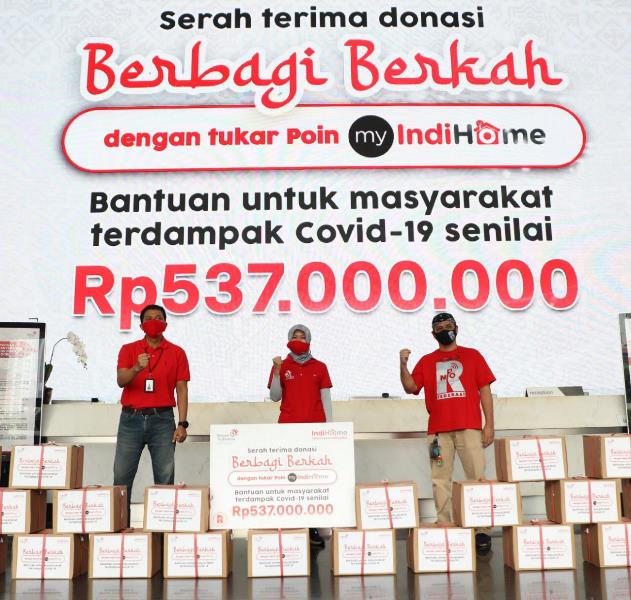 IndiHome Serahkan 3 Ribu Paket Sembako Senilai Rp537 Juta kepada Masyarakat Terdampak Covid-19