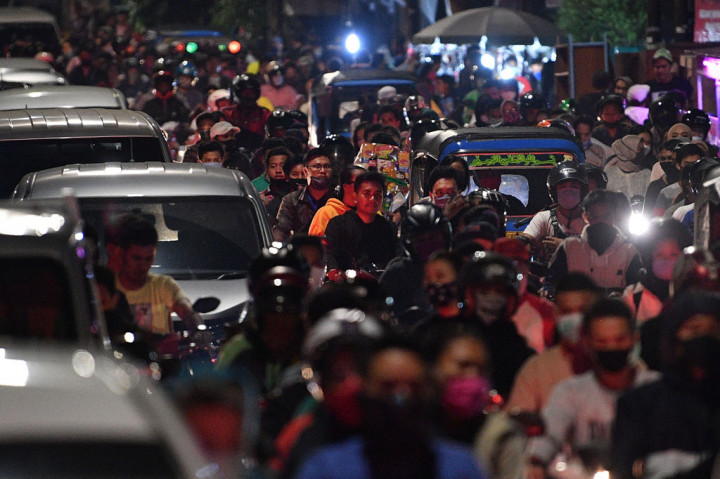 Kemacetan Warnai Malam Idulfitri di Jakarta
