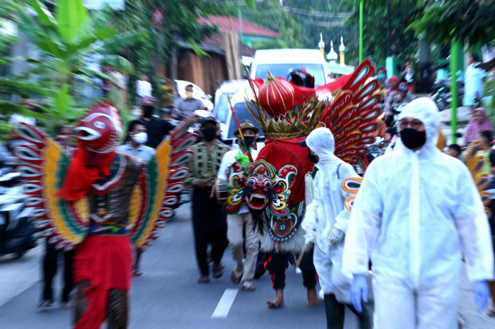 Suasana Tradisi Barong Ider Bumi Saat Pandemi