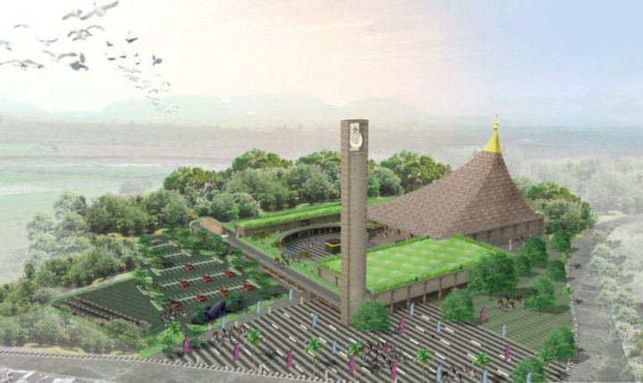 Desain Masjid dengan Bentuk Atap Tajug