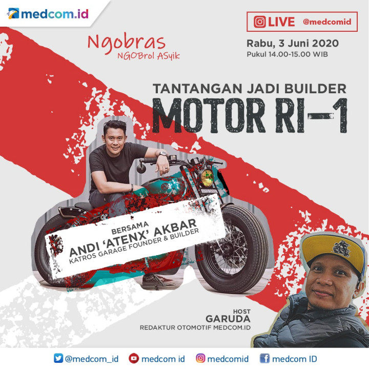 Apa Tantangan jadi Builder Motor RI-1, Simak di Ngobras IG Live Medcom.id