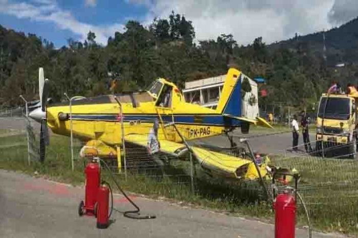 Pesawat Pengangkut 3 Ton Solar Bersubsidi Tergelincir di Tolikara