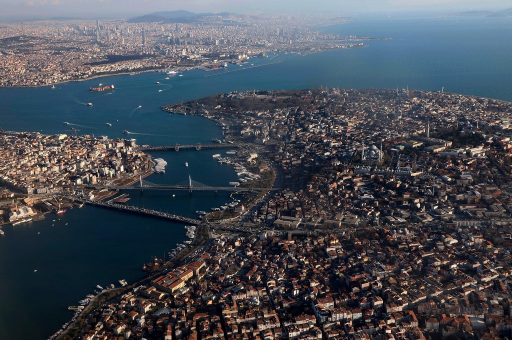 Foto udara memperlihatkan kota Istanbul di Turki. (Foto: AFP)