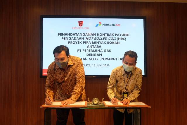 Pertagas Gandeng Krakatau Steel Pasok Pipa Minyak Blok Rokan