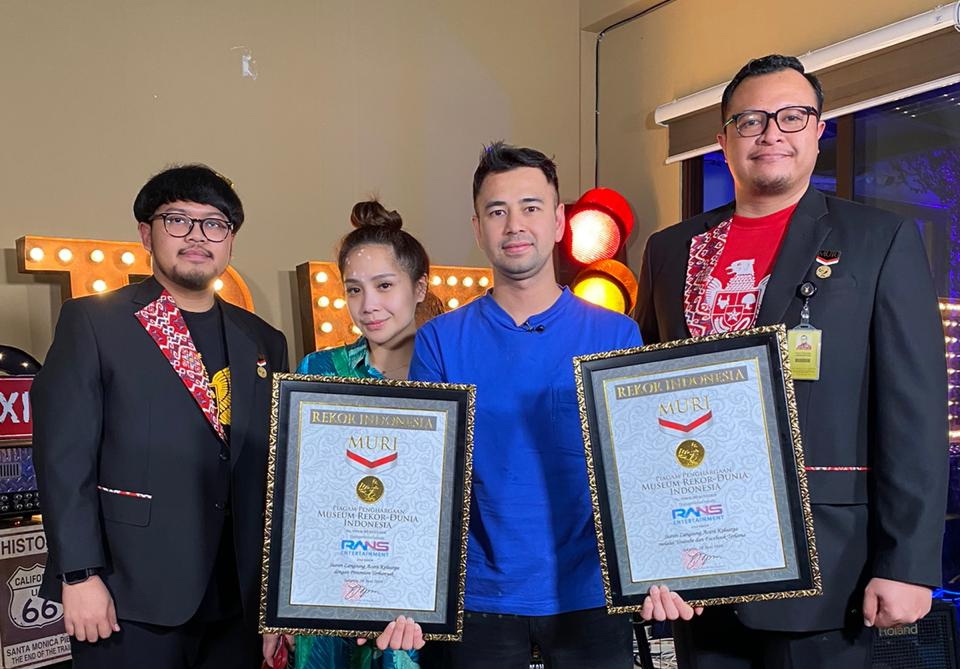 Raffi Ahmad dan Nagita meraih rekor MURI (Foto: ransentertainment)