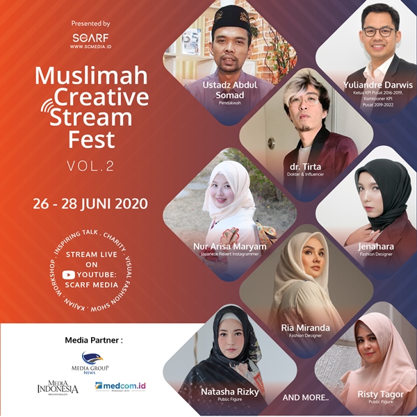 Dokter Tirta dan UAS Meriahkan Muslimah Creative Stream Fest Vol 2