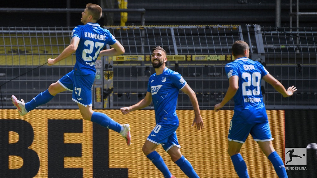 Selebrasi gol gelandang Hoffenheim, Andrej Kramaric. (Foto: Twitter Bundesliga)