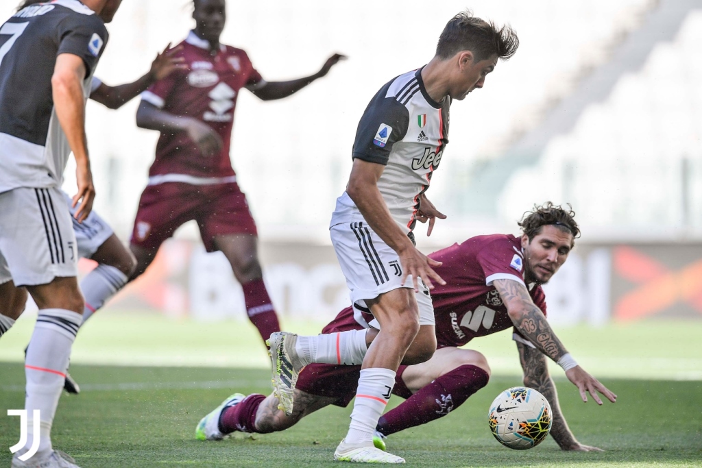 Aksi Paulo Dybala ketika memperkuat Juventus menghadapi Torino (twitter: @juventusfc)