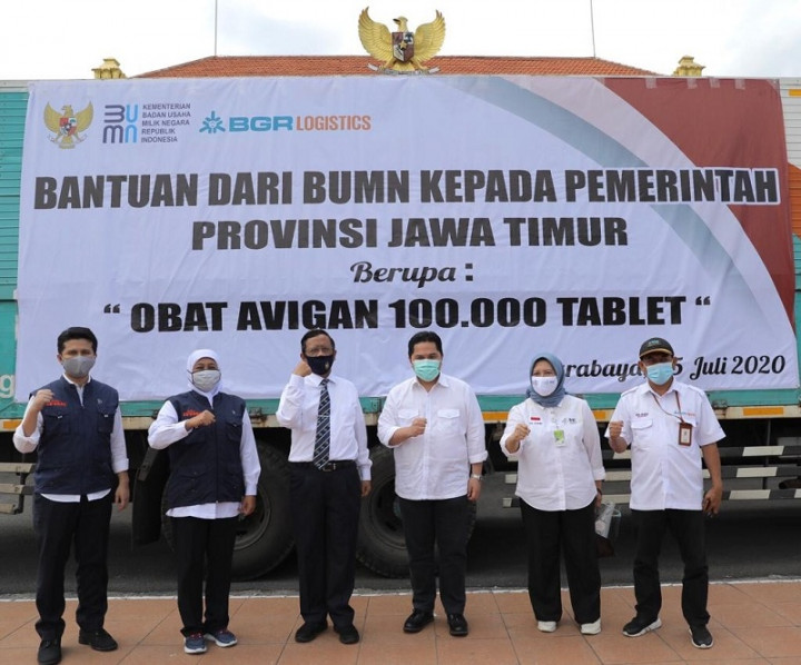 Pemerintah Sumbang 100 Ribu Avigan ke Jatim