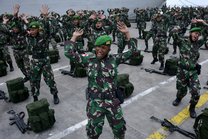 474 Prajurit Satgas Pengamanan RI-Papua Nugini Tiba di Makassar