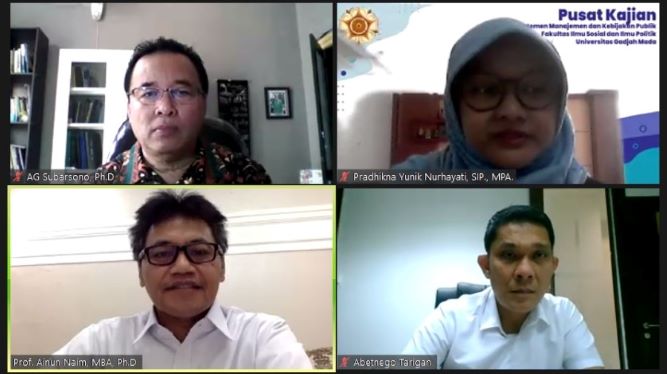 Webinar MKP UGM. Foto: Zoom