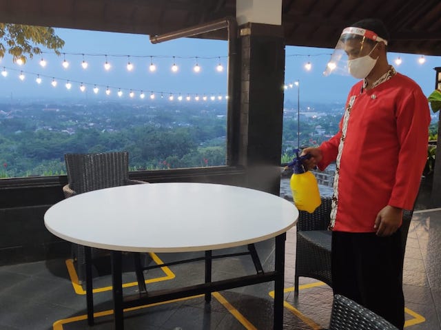Pengelola restoran diminta selalu disiplin dalam menerapkan protokol kesehatan yang ketat.Foto by: istimewa (Biro Komunikasi Kemenparekraf RI).