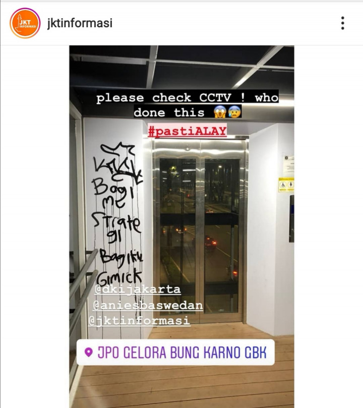 JPO Gelora Bung Karno Jadi Sasaran Vandalisme