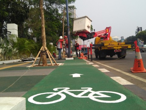 Jalur Sepeda Diperlebar Pekan Depan