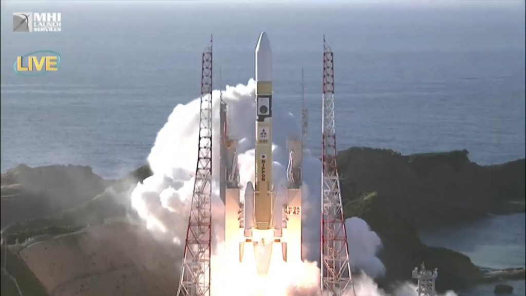 Roket H-IIA buatan Mitsubishi Heavy Industries yang meluncur ke Planet Mars dari Tanegashima Space Center, Jepang. (Space.com)