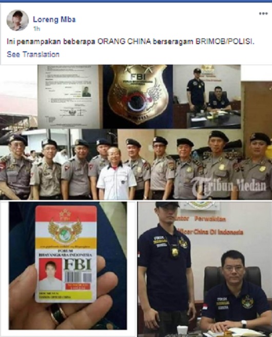 Tangkapan layar pemberitaan palsu di media sosial. Foto: Facebook