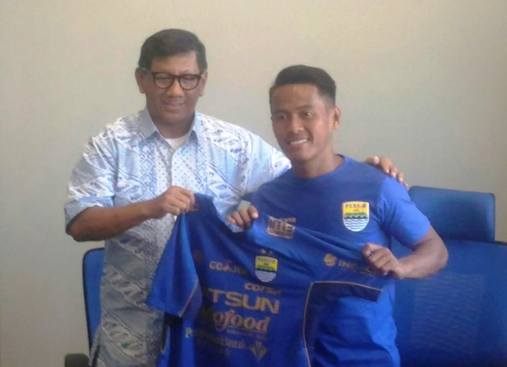 Ghozali Siregar saat baru bergabung dengan Persib Bandung musim lalu-Foto-Istimewa