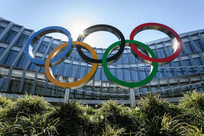 Suasana Kantor IOC. (Foto: AFP/Fabrice Coffrini)