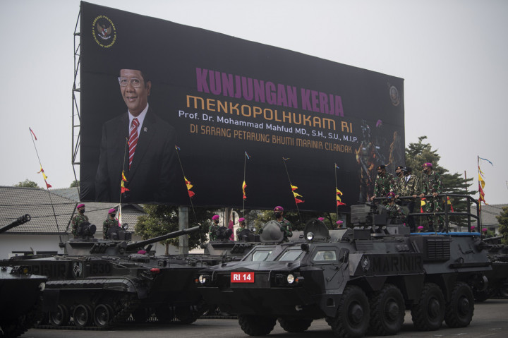 Menko Polhukam Mahfud MD Kunjungi Markas Korps Marinir