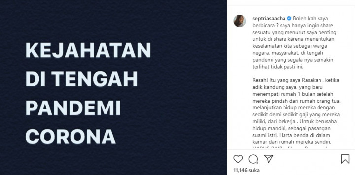 Rumah Adik Acha Septriasa Dibobol Maling