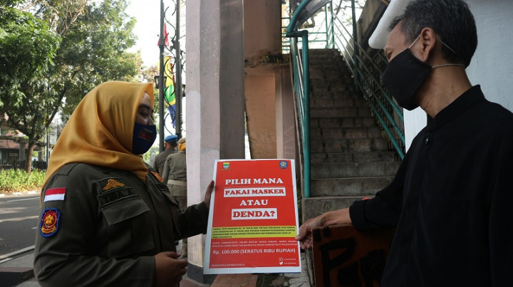 ASN Kota Bandung Terjaring Razia Masker