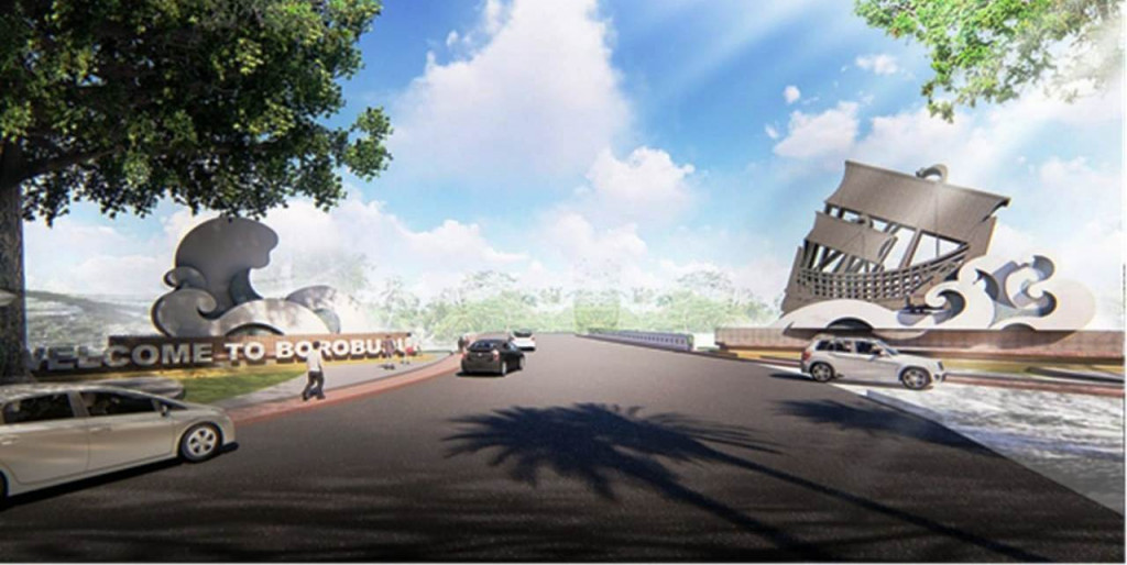 Pengembangan kawasan Borobudur melalui pembangunan infrastruktur. Foto: Kementerian PUPR