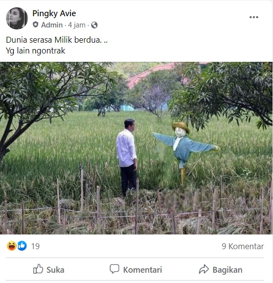 Tangkapan layar berita palsu Foto:Facebook