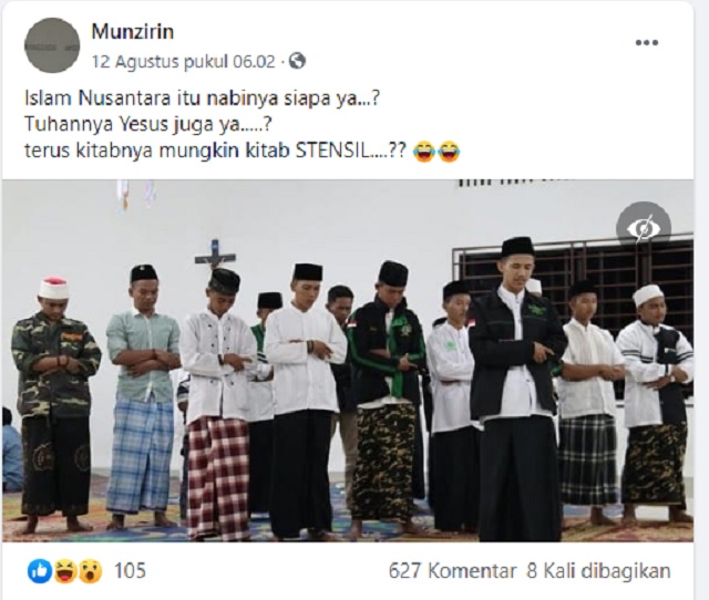 Tangkapan layar pemberitaan palsu di media sosial. Foto: Facebook