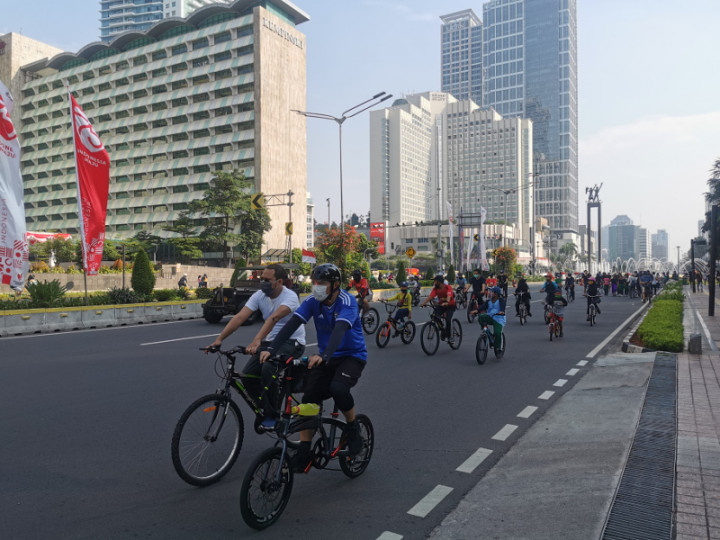 Warga Masih Antusias Olahraga di Sudirman-Thamrin