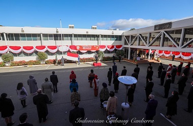 Upacara HUT ke-75 RI di KBRI Canberra Berlangsung Sederhana