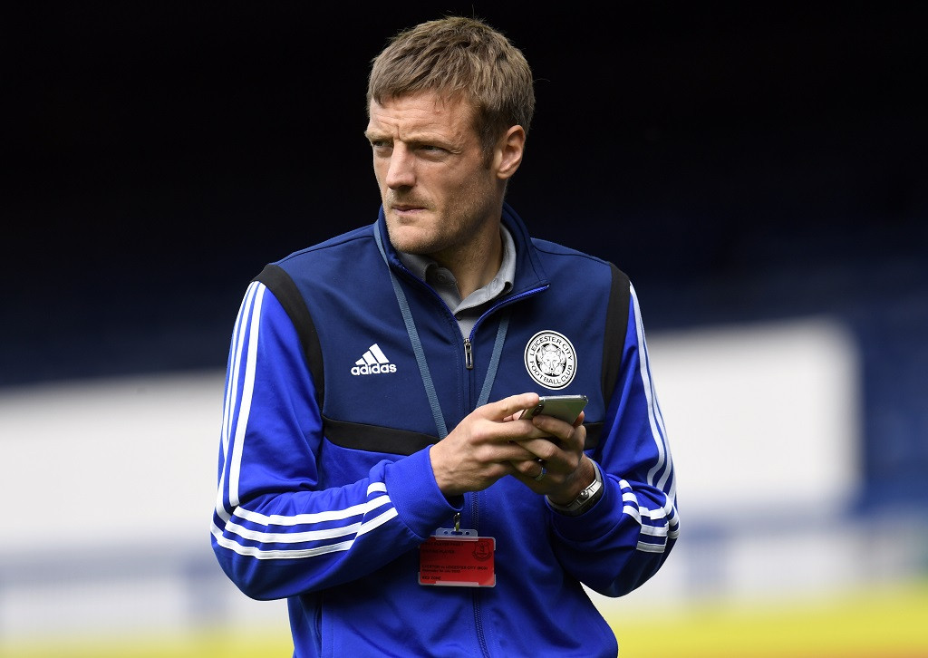 Jamie Vardy. (PETER POWELL / POOL / AFP)