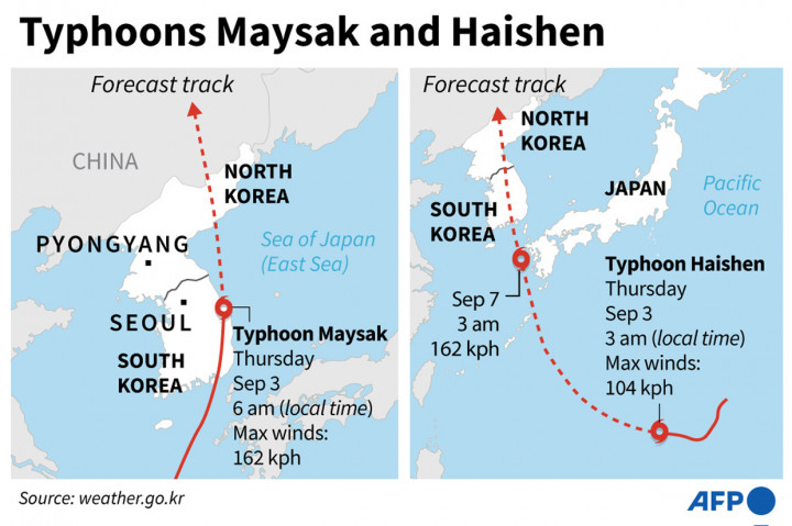 Topan Maysak Hantam Wilayah Semenanjung Korea