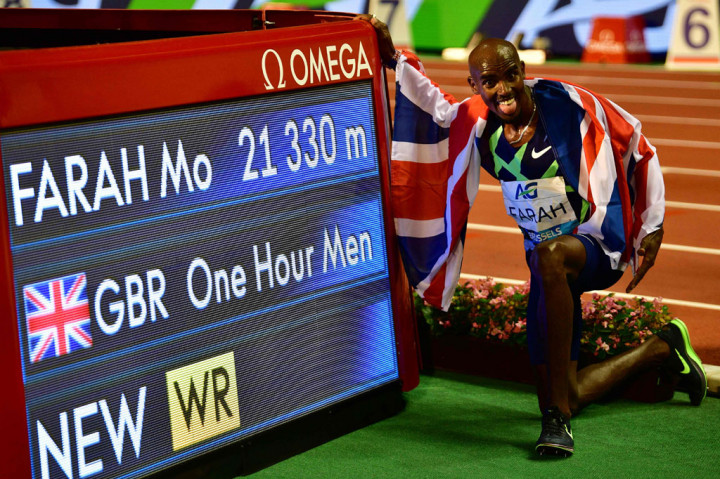 Kembali ke Lintasan, Mo Farah Pecahkan Rekor Dunia