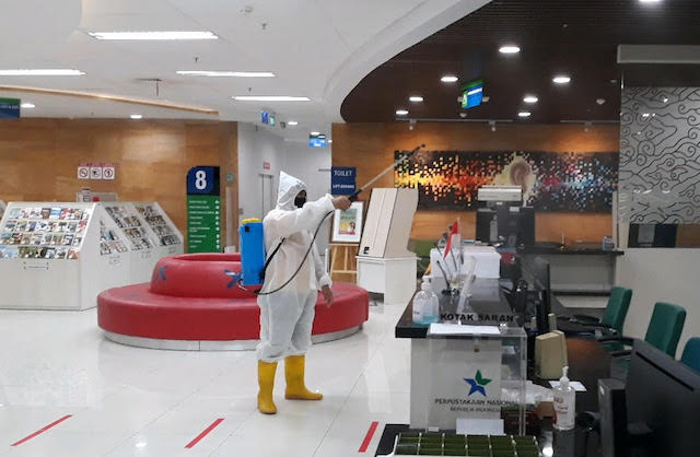 Perpusnas Lakukan Sterilisasi dan Tutup Layanan Selama Sepekan