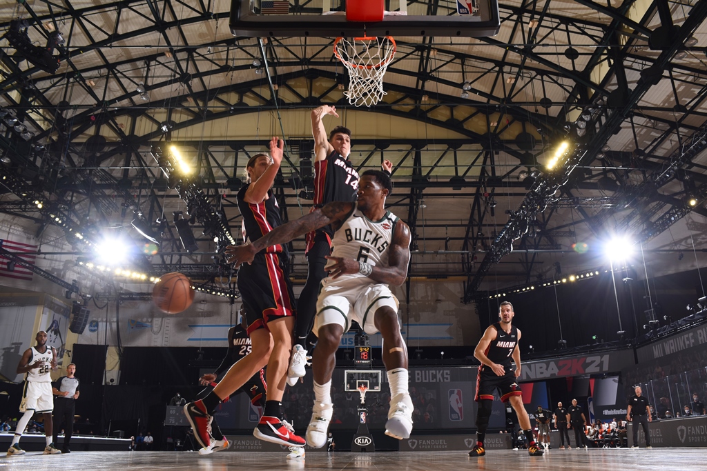Miami Heat vs Milwaukee Bucks. (Foto: AFP/Nathaniel S. Butler)