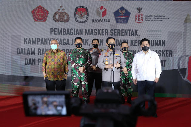 34 Juta Masker Dibagikan Serentak ke Seluruh Indonesia
