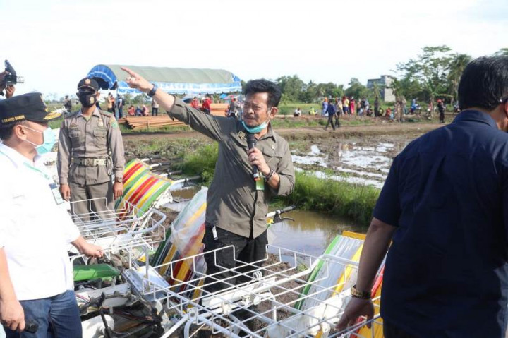 Mentan Tinjau Persiapan Food Estate di Pulang Pisau