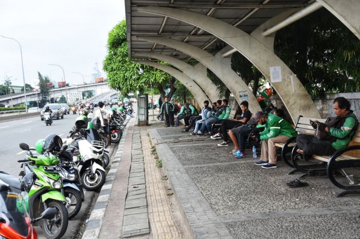 Ilustrasi tukang ojek online. Foto: dok MI/Francisco Utama Gani.