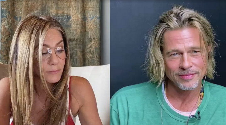 Brad Pitt dan Jennifer Aniston Reuni, Saling Tegur Sapa di Zoom