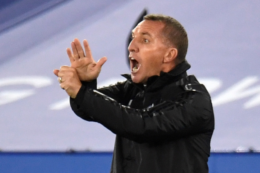 Pelatih Leicester City, Brendan Rodgers. (Foto: AFP/Peter Powell)