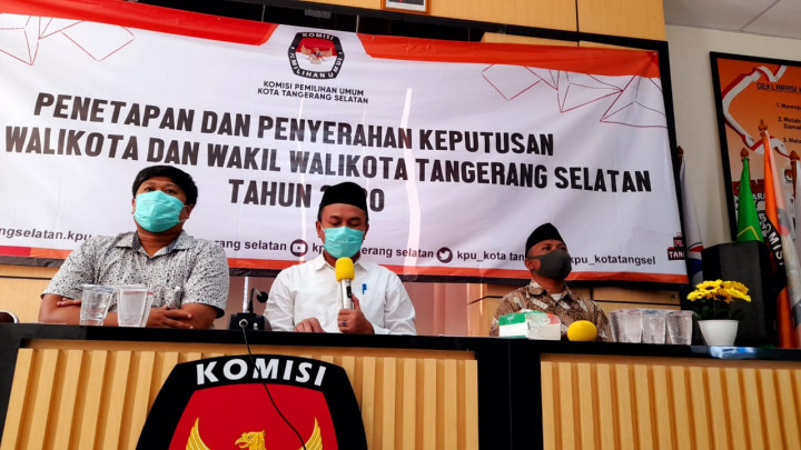 KPU Tetapkan 3 Paslon untuk Pilkada Tangsel 2020