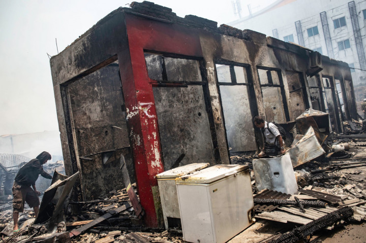 Kondisi Pasar Cempaka Putih Pascakebakaran