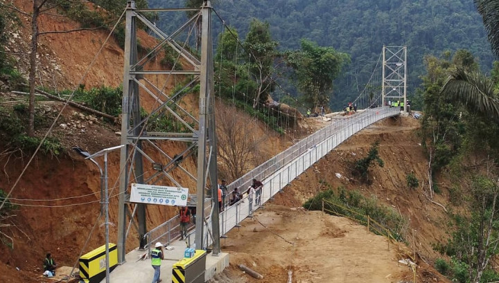 Jembatan Gantung di Sulsel Hubungkan Palopo-Toraja