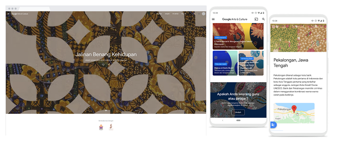 Dalam rangka merayakan Hari Batik Nasional, Google Arts & Culture menampilkan beragam Batik Nasional. (Foto: Istimewa)